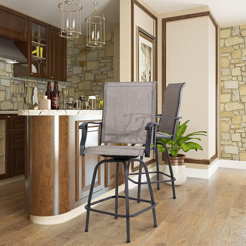 Walsunny Patio Furniture Outdoo High Bar Stools Set