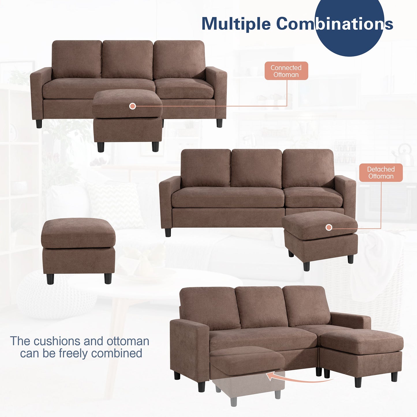 sectional couch #color_brown