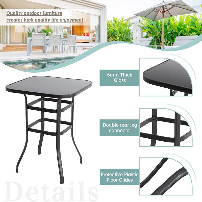 Walsunny Patio Furniture Outdoo High Bar Stools Set