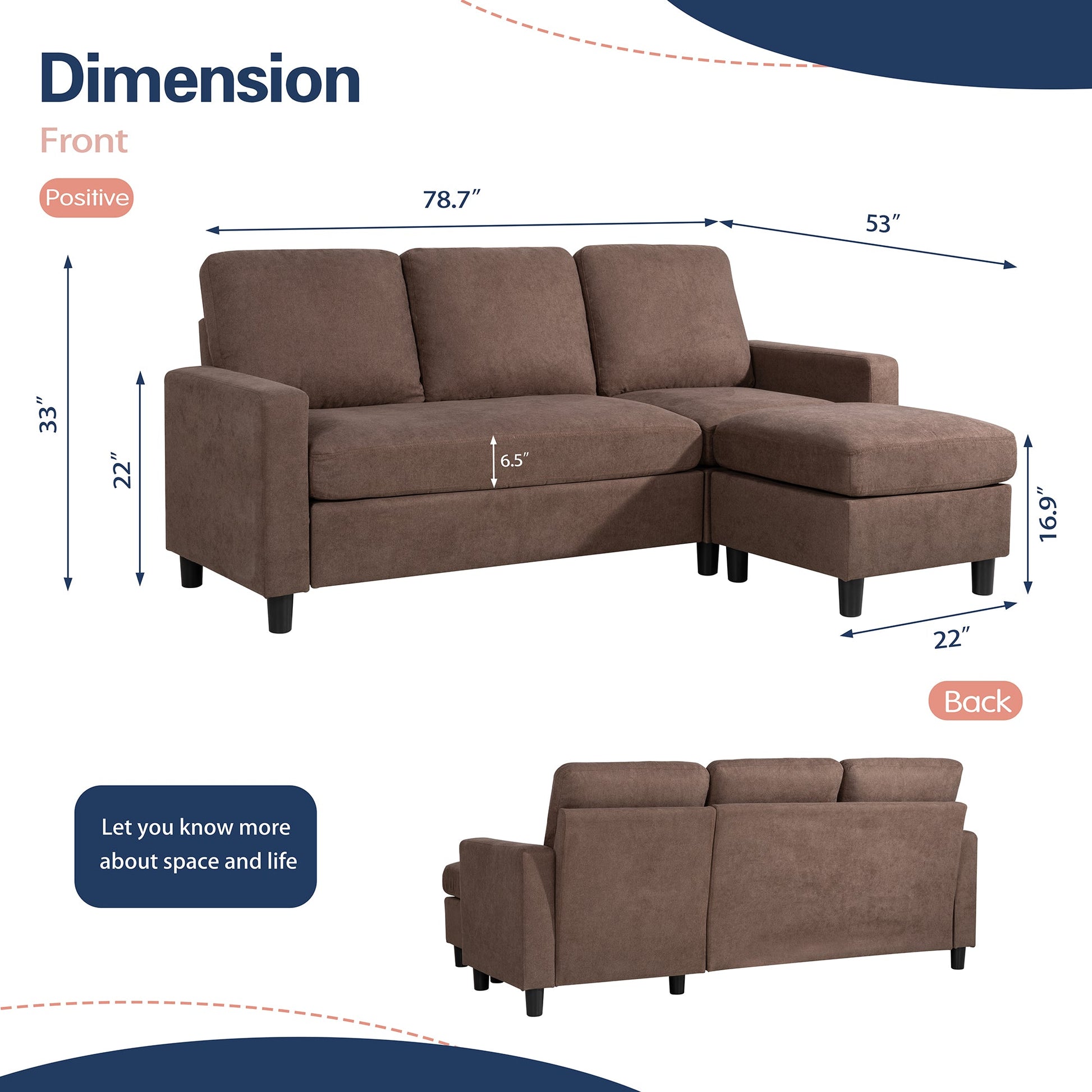 sectional couch #color_brown