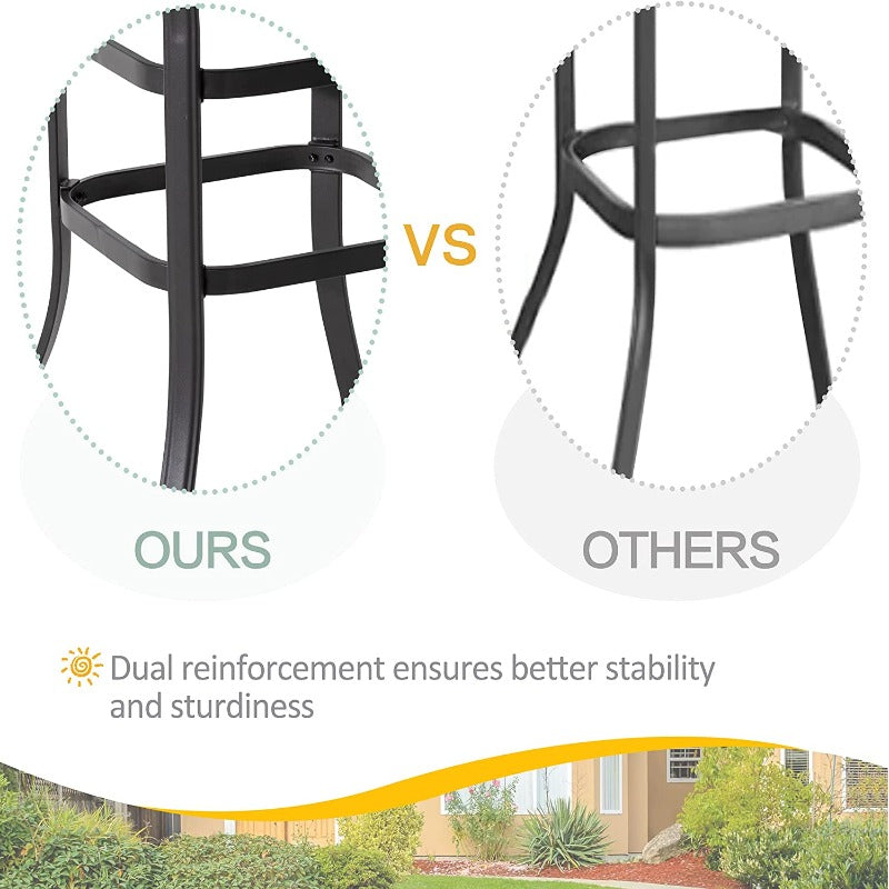Walsunny Patio Furniture Outdoo High Bar Stools Set