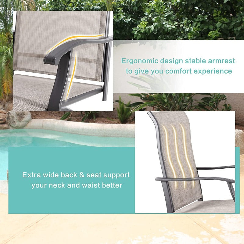 Walsunny Patio Furniture Outdoo High Bar Stools Set