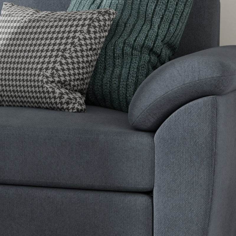Walsunny 3 Seat L-Shaped Sectional Sofa With Movable Ottoman#color_dark-grey