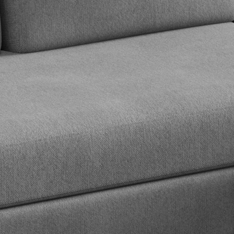 Walsunny 3 Seat L-Shaped Sectional Sofa With Movable Ottoman#color_light-grey