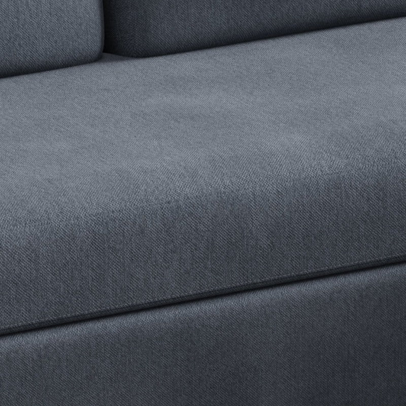 Walsunny 3 Seat L-Shaped Sectional Sofa With Movable Ottoman#color_dark-grey