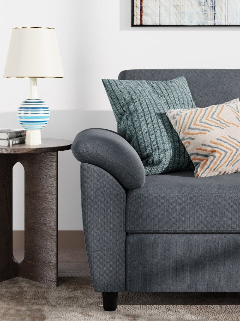 Walsunny 3 Seat L-Shaped Sectional Sofa With Movable Ottoman#color_dark-grey