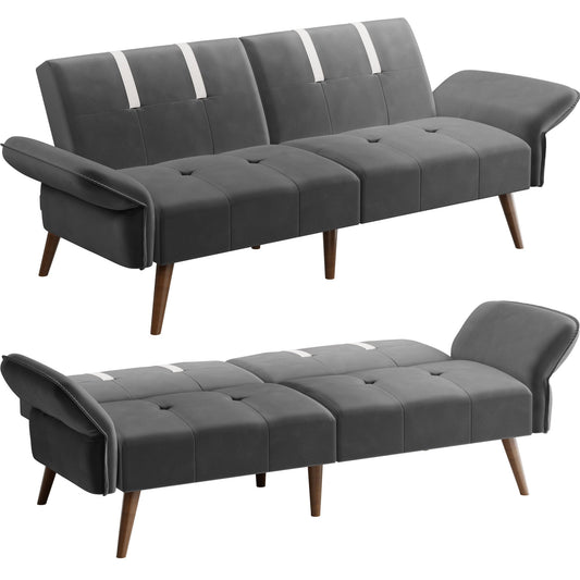 Walsunny Velvet Loveseat Sofa Couch Sofa cama for Apartments