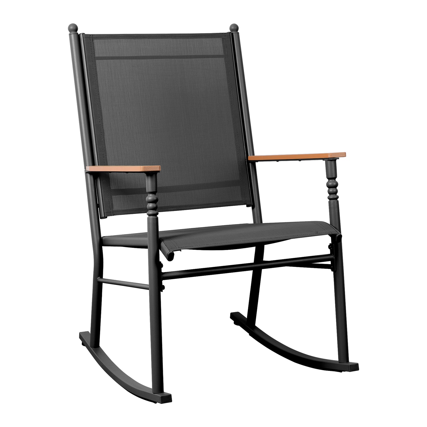 Walsunny Outdoor Metal Rocking Chairs Patio Seating Bistro Rocker for Porch Backyard Lawn Garden