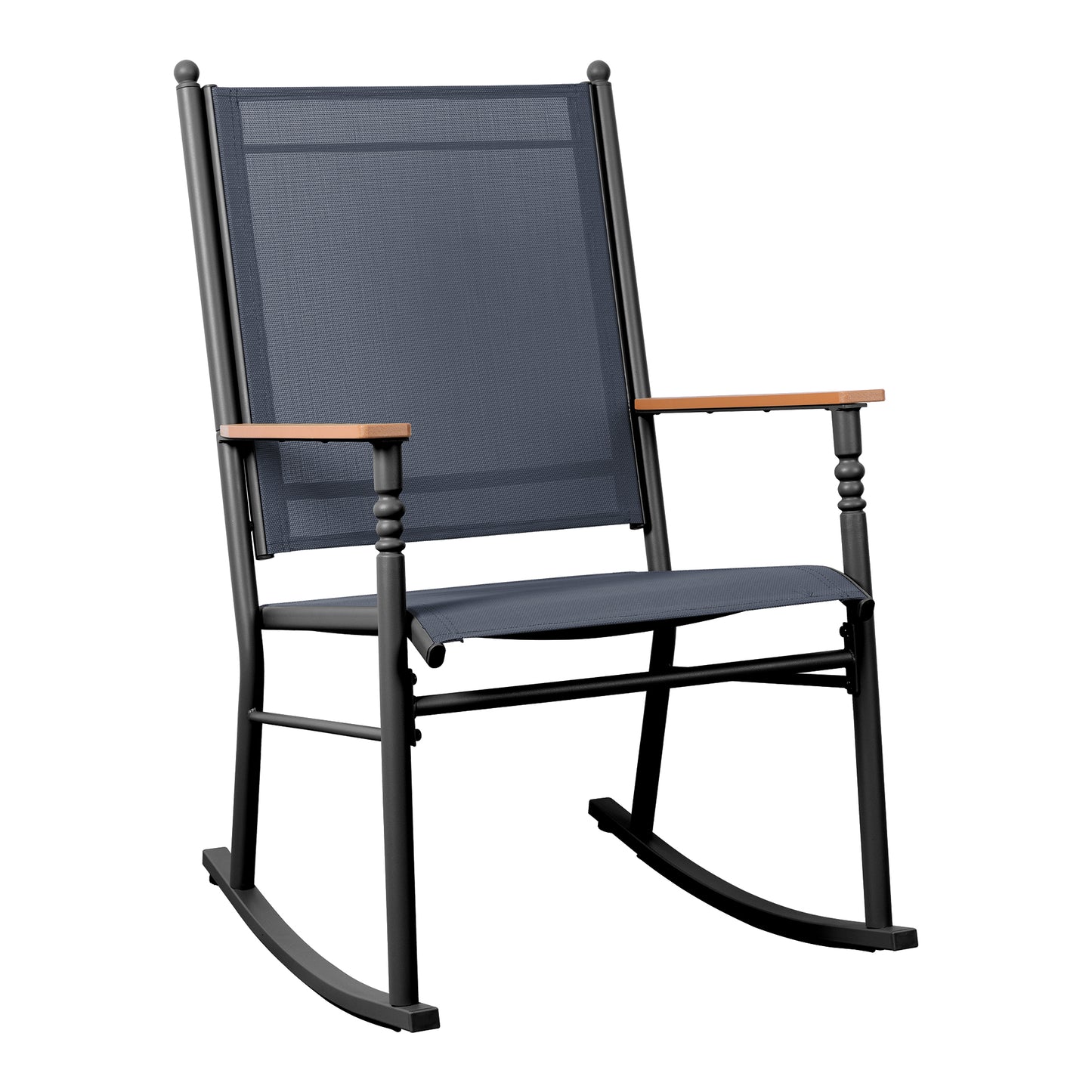 Walsunny Outdoor Metal Rocking Chairs Patio Seating Bistro Rocker for Porch Backyard Lawn Garden
