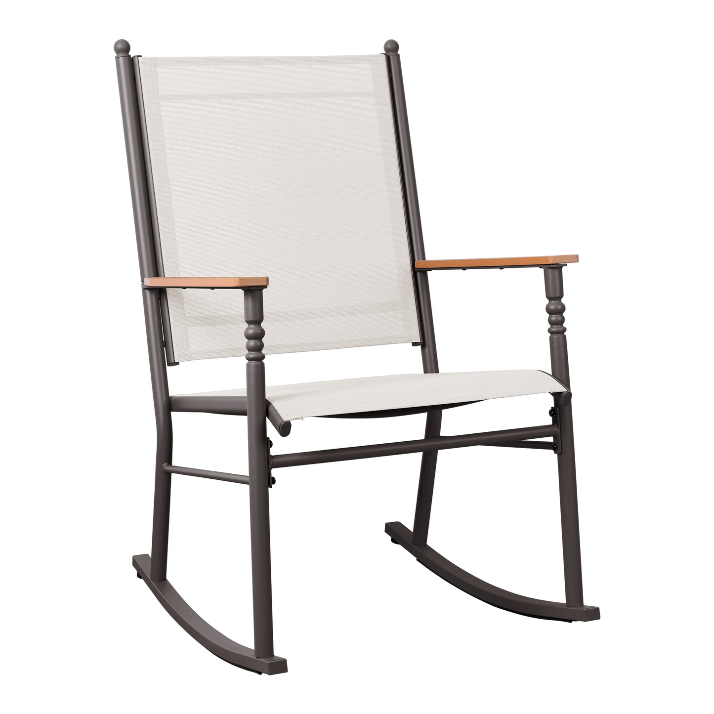 Walsunny Outdoor Metal Rocking Chairs Patio Seating Bistro Rocker for Porch Backyard Lawn Garden
