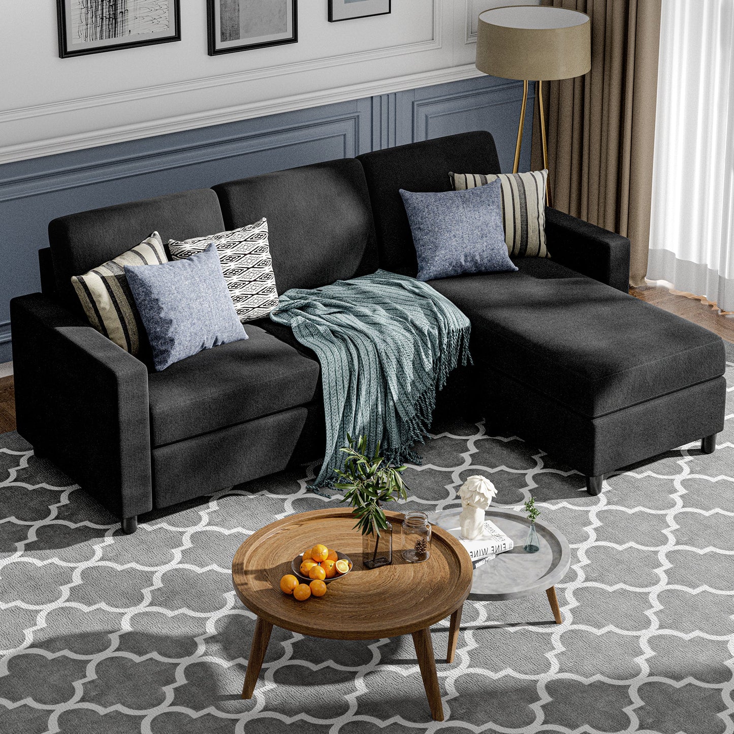 sectional couch #color_black