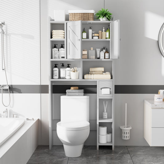 Walsunny Over the Toilet Storage Cabinet Bathroom Storage Organizers and Storage Barn Door Spacesaver Bathroom