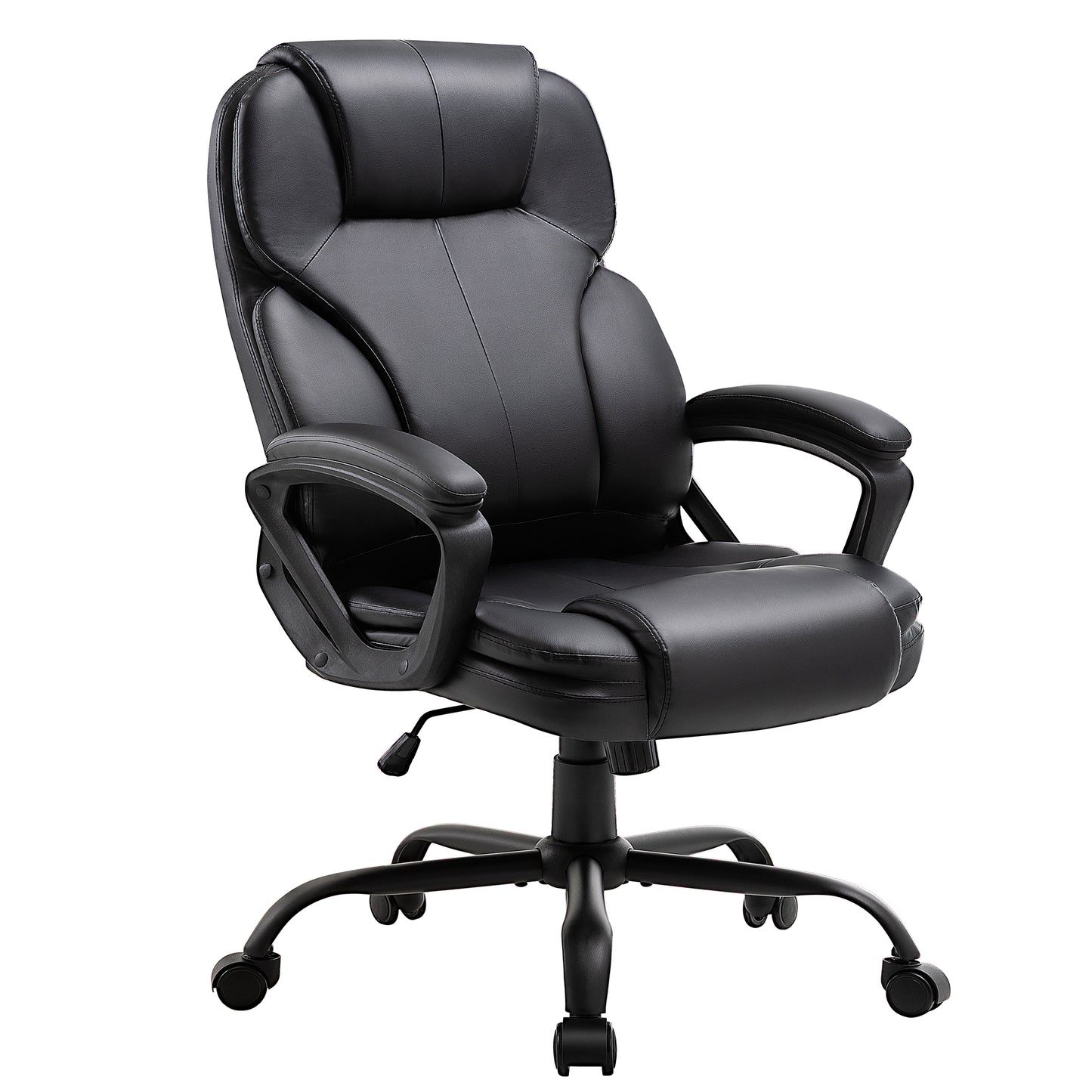 Walsunny Leather Office Chair, Big and Tall Executive Office Chair, High Back Ergonomic Wide Seat Computer Desk Chair, Adjustable Task Chair with Lumbar Support