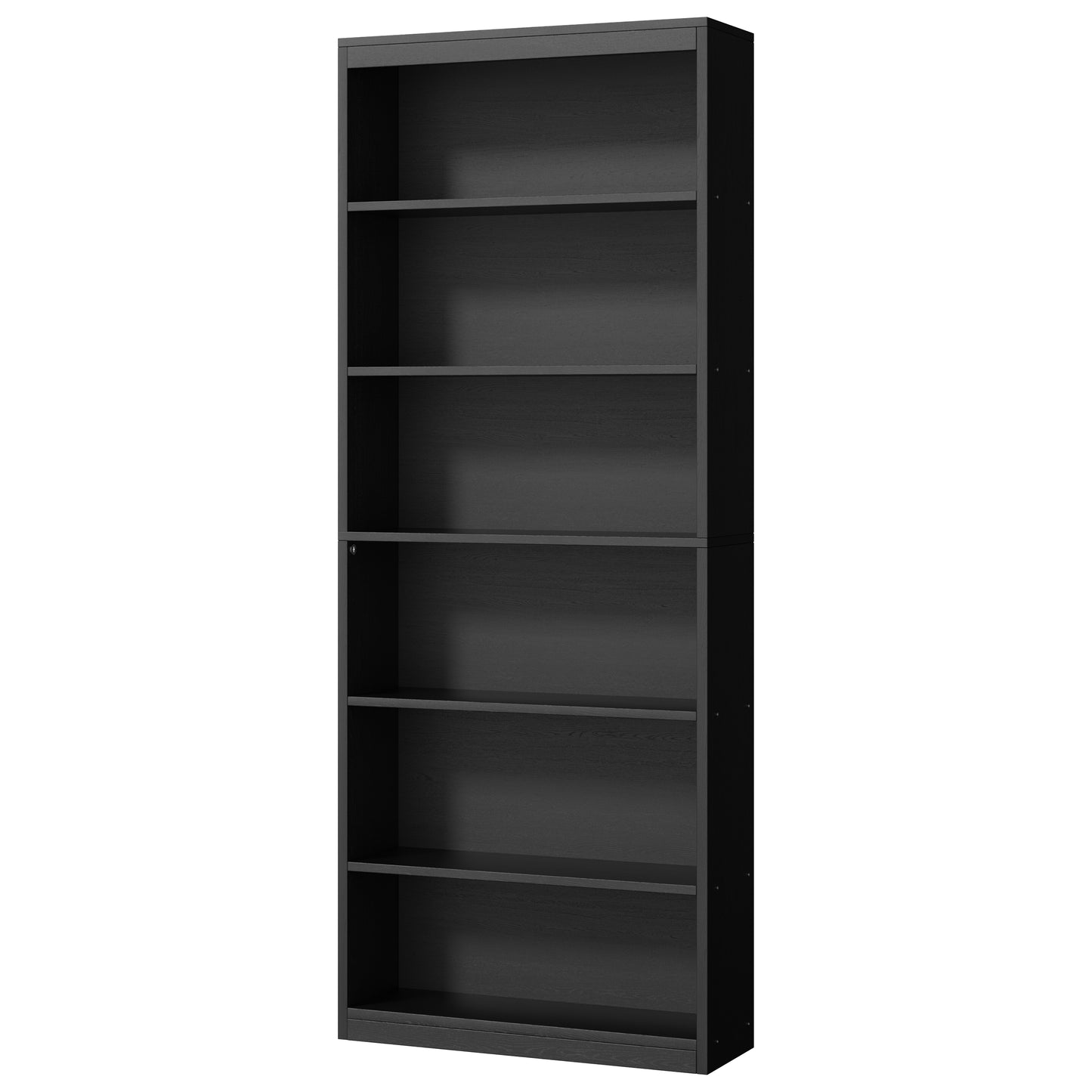 Walsunny 6 Tier Tall Bookshelf, Wooden Bookcase Display Shelf, Space-Saving Bookshelves with Deep Storage for Living Room, Office, Library