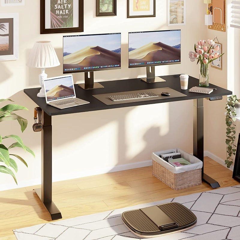 Walsunny Black Electric Office Ergonomic Desk#color_black