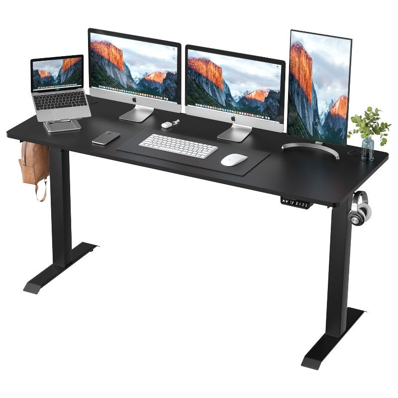 Walsunny Black Electric Office Ergonomic Desk#color_black