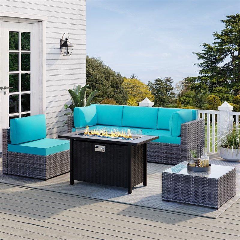 Walsunny 45" Propane Fire Pit Table 50,000 BTU Steel Gas Fire Pit