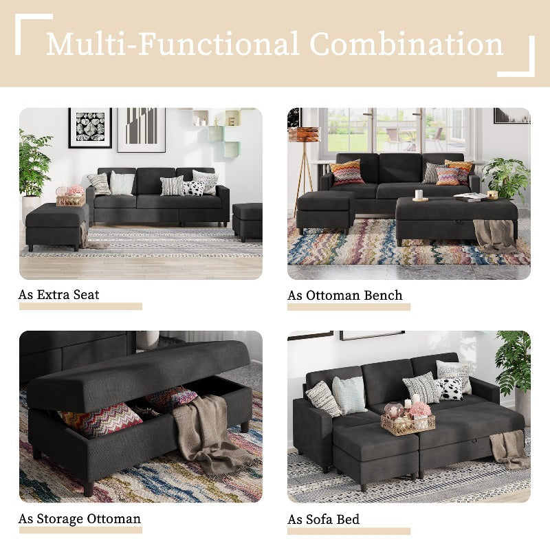 Walsunny Long Storage Ottoman