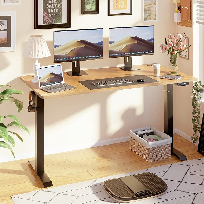 Walsunny Black Electric Office Ergonomic Desk#color_walnut