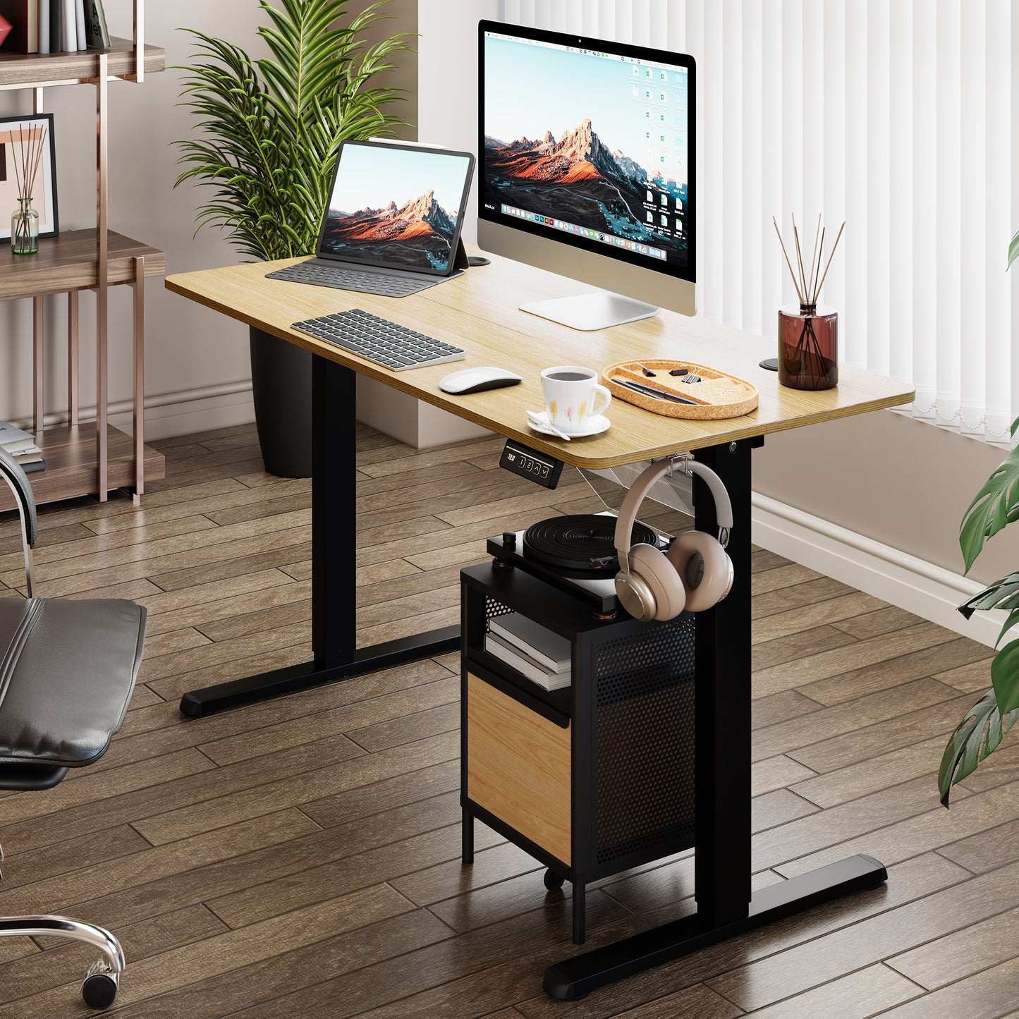 Walsunny White Electric Height Adjustable Standing Desk