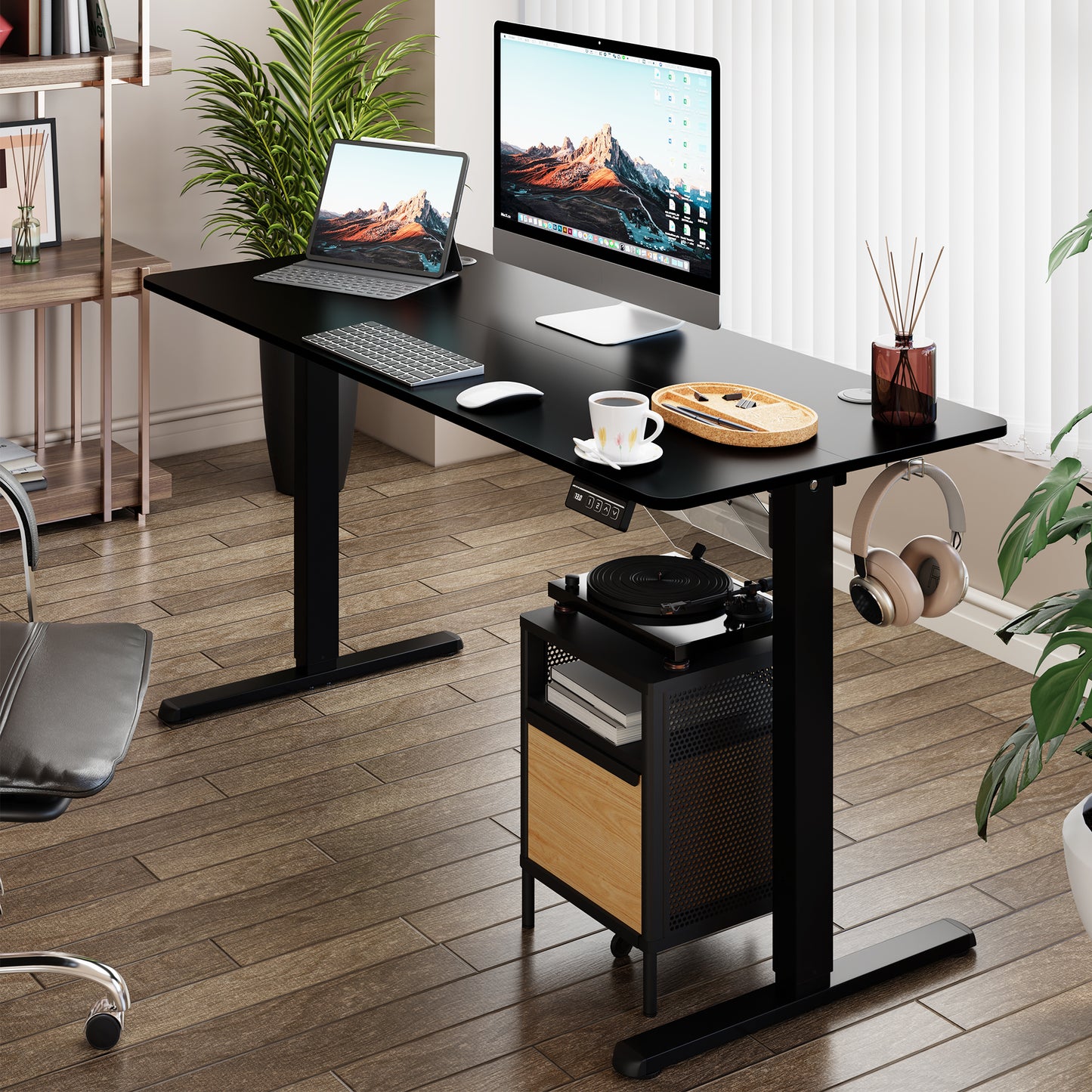 Walsunny White Electric Height Adjustable Standing Desk