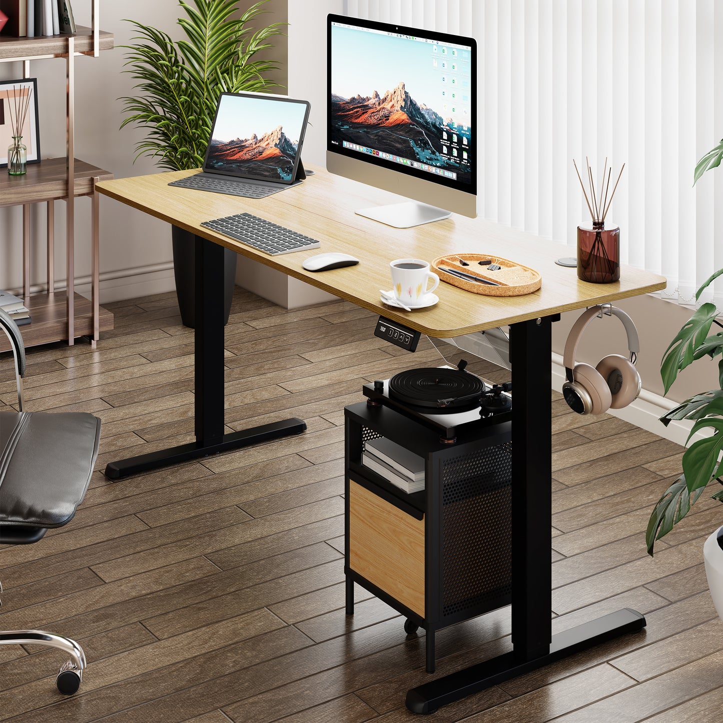 Walsunny White Electric Height Adjustable Standing Desk