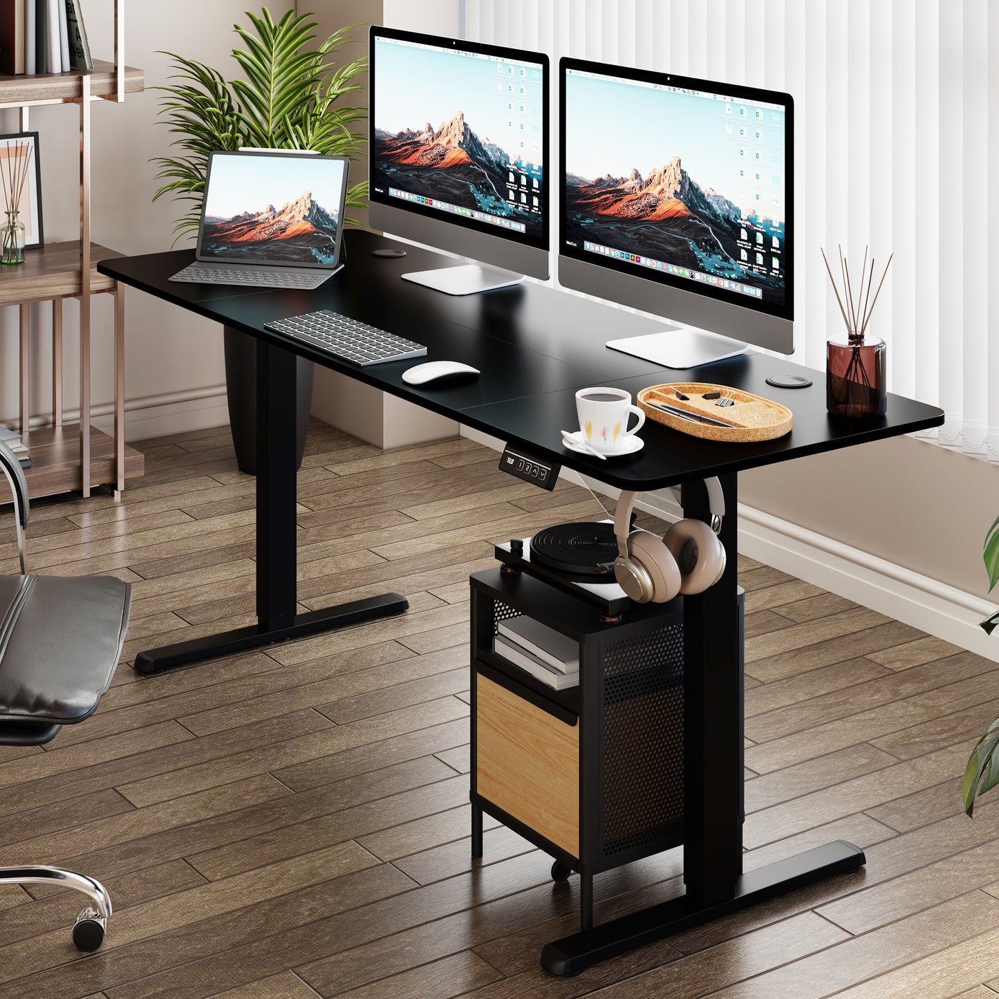 Walsunny White Electric Height Adjustable Standing Desk