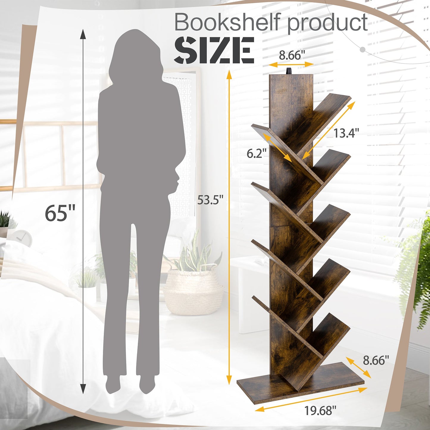 Walsunny Creative Design Tree Bookshelf