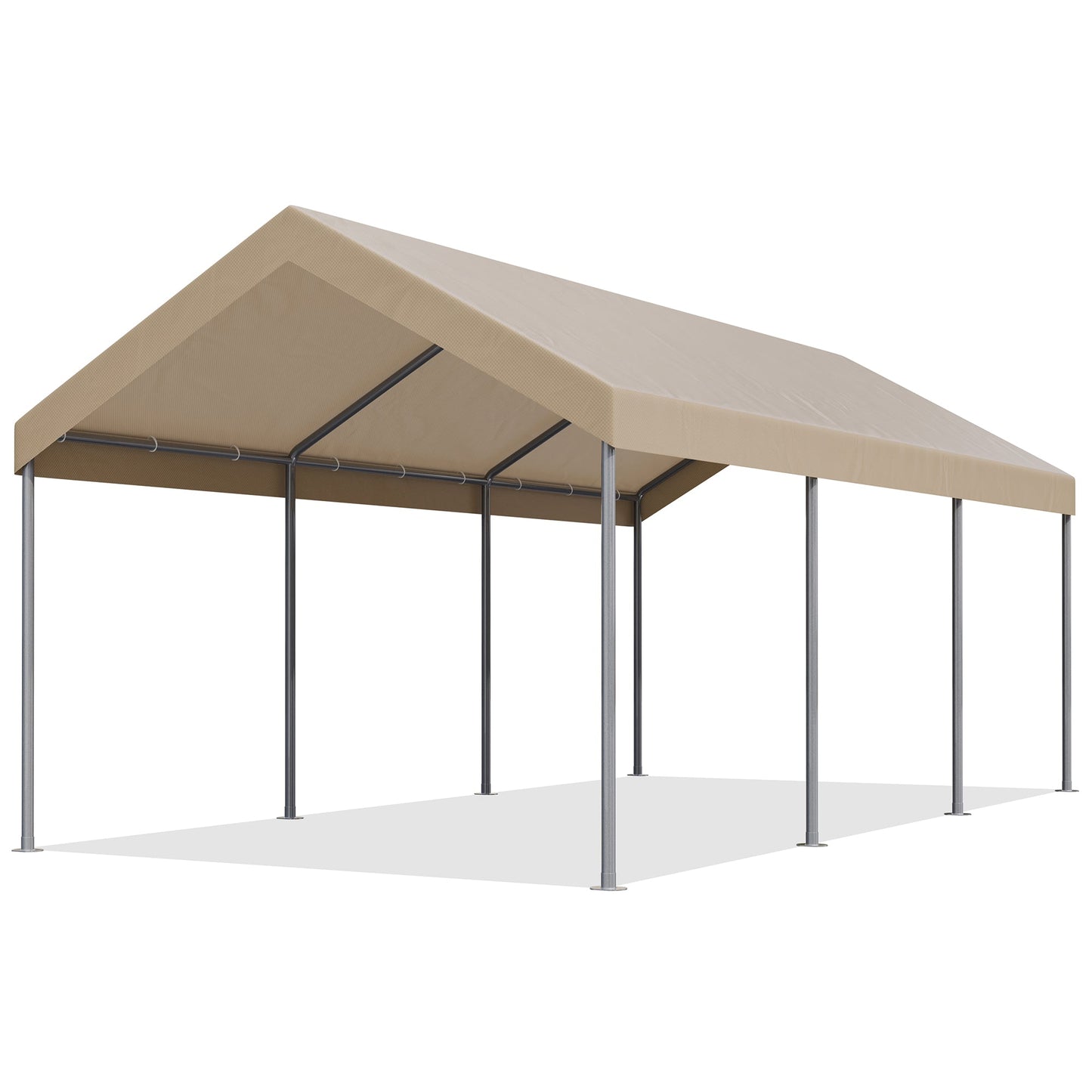 Walsunny Carport 10 x 20 ft Heavy Duty Carport Car Canopy with Powder-Coated Steel Frame,  Shelter Party Tent with 180g PE Tarp for Wedding, Garden