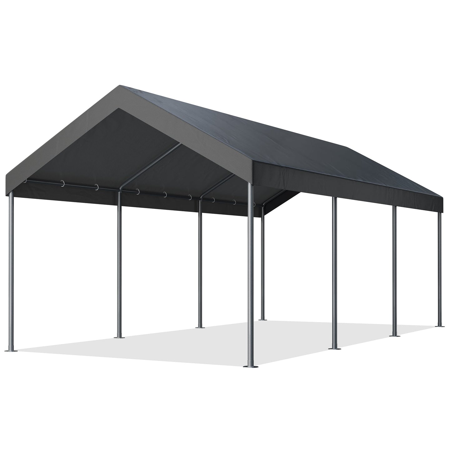 Walsunny Carport 10 x 20 ft Heavy Duty Carport Car Canopy with Powder-Coated Steel Frame,  Shelter Party Tent with 180g PE Tarp for Wedding, Garden