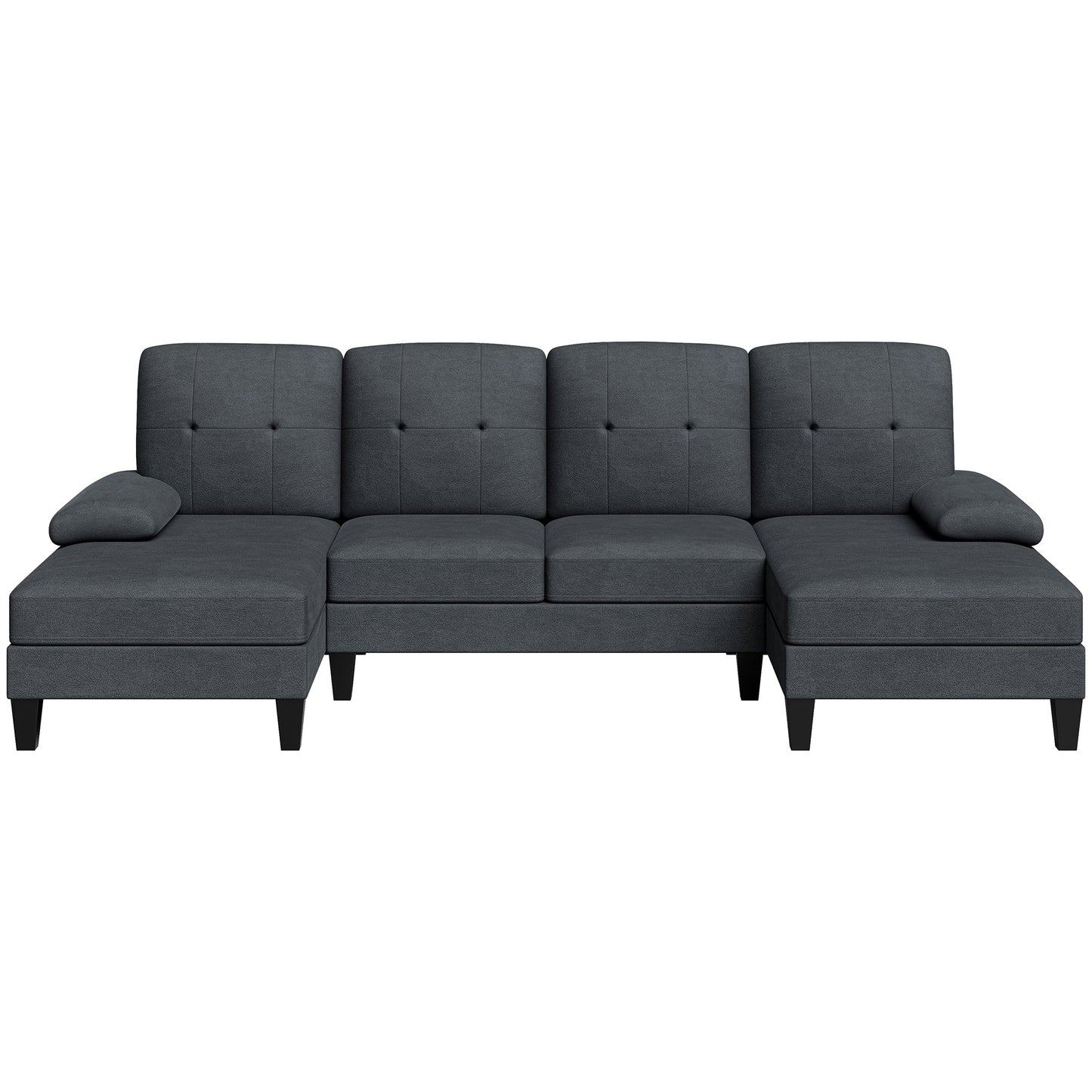 WALSUNNY 106'' Sectional Sofa Couches #color_black