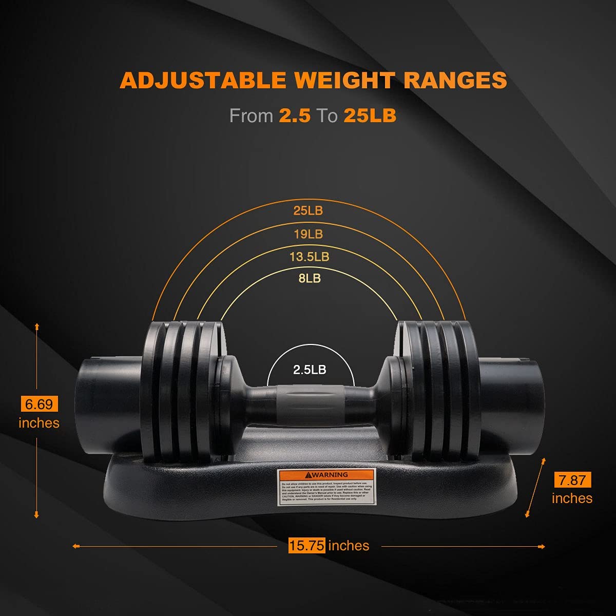 Walsunny Adjustable Dumbbell - Available in 22lb/25lb/44lb
