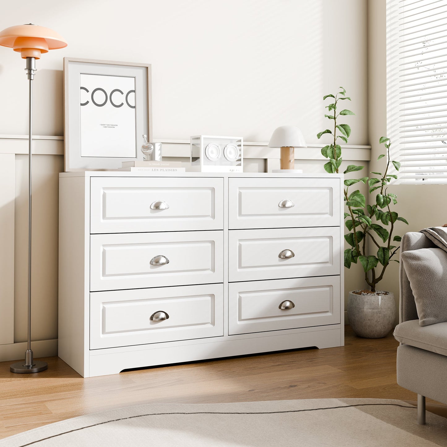 Walsunny 9 Drawer Double Dresser Black Wooden Wide Chest of Drawers with Metal Handles Storage Organizer Dresser Nursery Dresser for Living Room Hallway