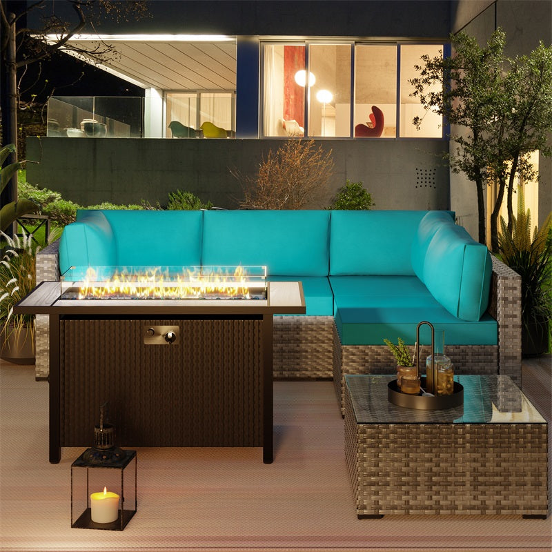 Walsunny 45" Propane Fire Pit Table 50,000 BTU Steel Gas Fire Pit