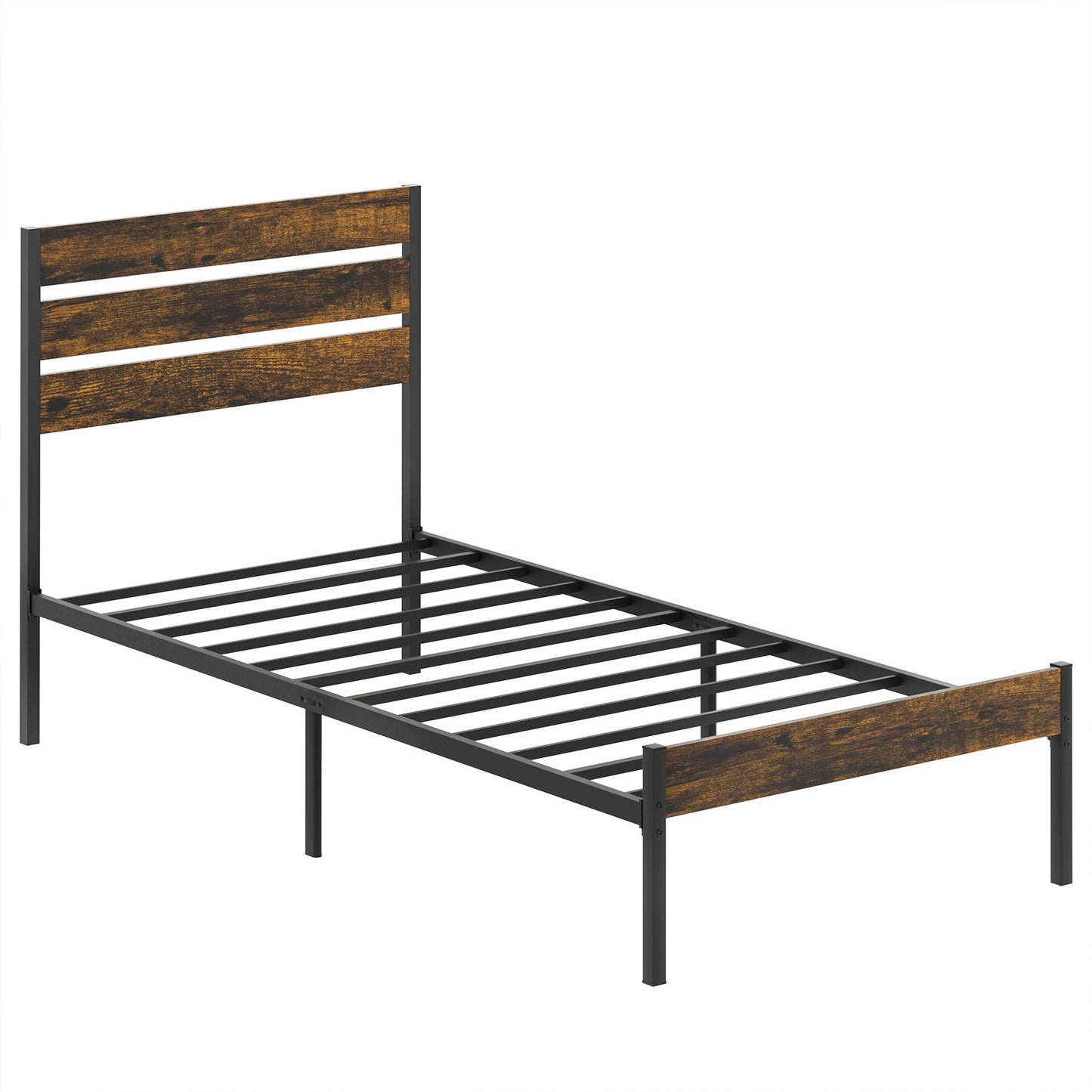 Walsunny Twin Size Heavy Duty Twin Size Bed Frame with Headboard and Footboard