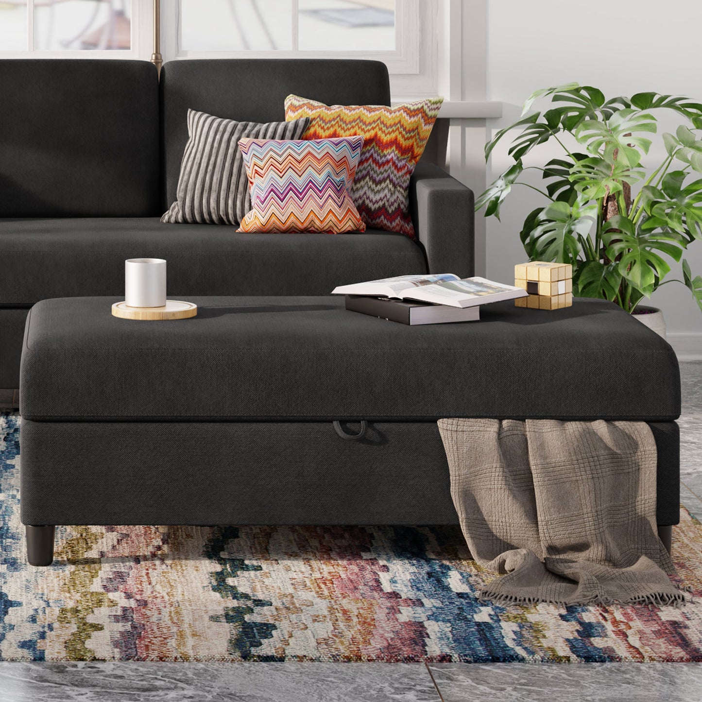 Walsunny Long Storage Ottoman