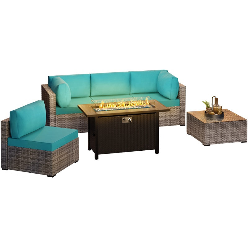 Walsunny 45" Propane Fire Pit Table 50,000 BTU Steel Gas Fire Pit