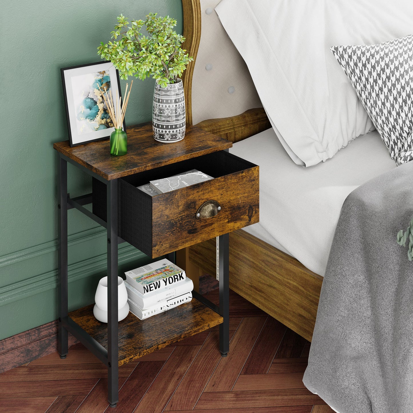 Walsunny Bedside Table & Nightstand