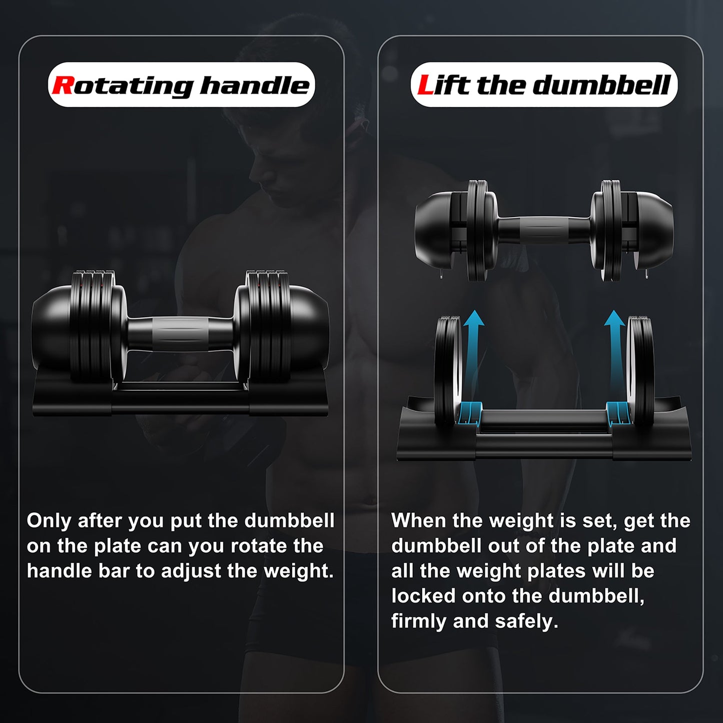 Walsunny Adjustable Dumbbell - Available in 22lb/25lb/44lb