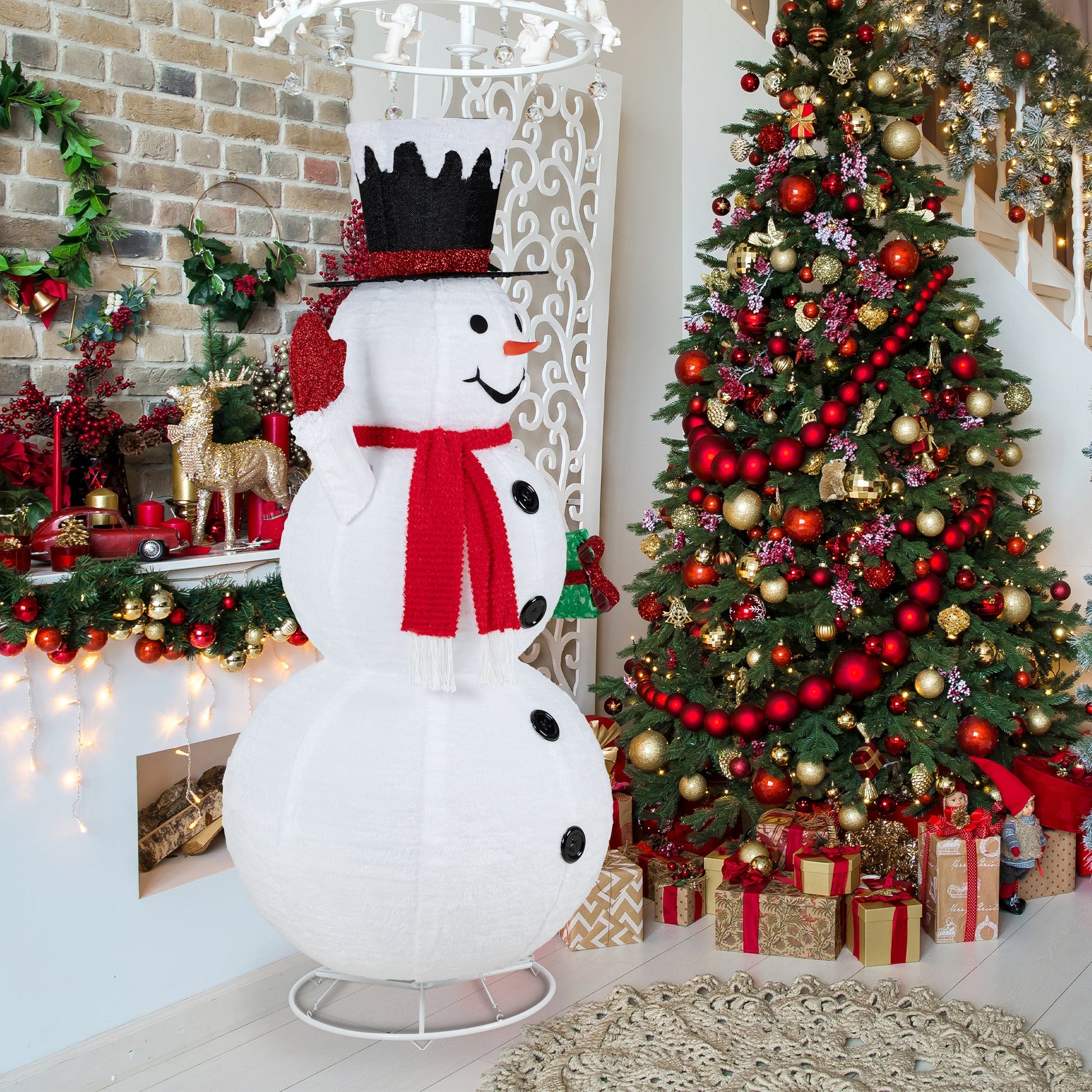 Walsunny LED Lighted Christmas Snowman, White Light