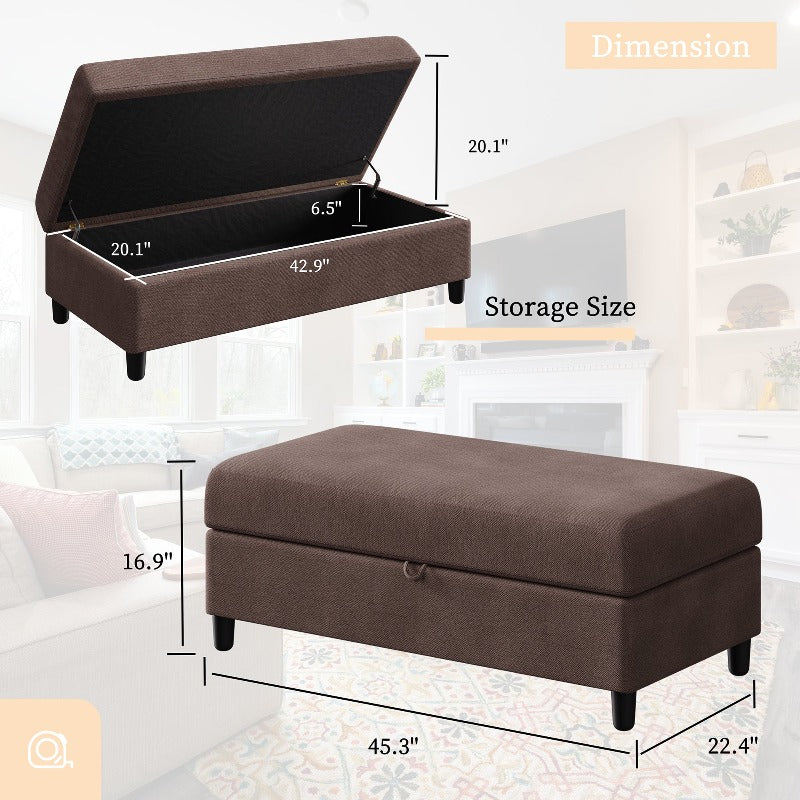 Walsunny Long Storage Ottoman