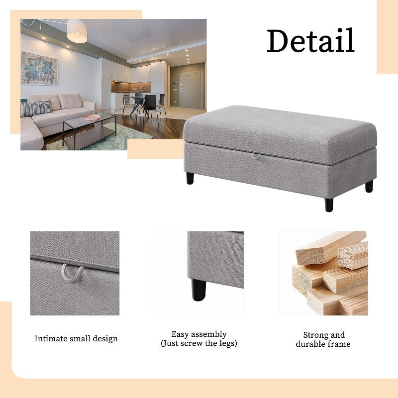 Walsunny Long Storage Ottoman
