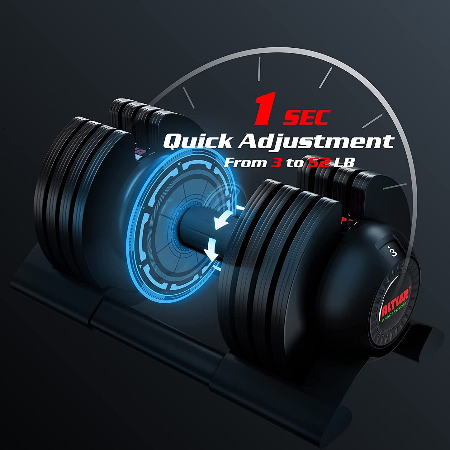 Altler Adjustable Dumbbell - Available in 22lb/25lb/44lb/52lb