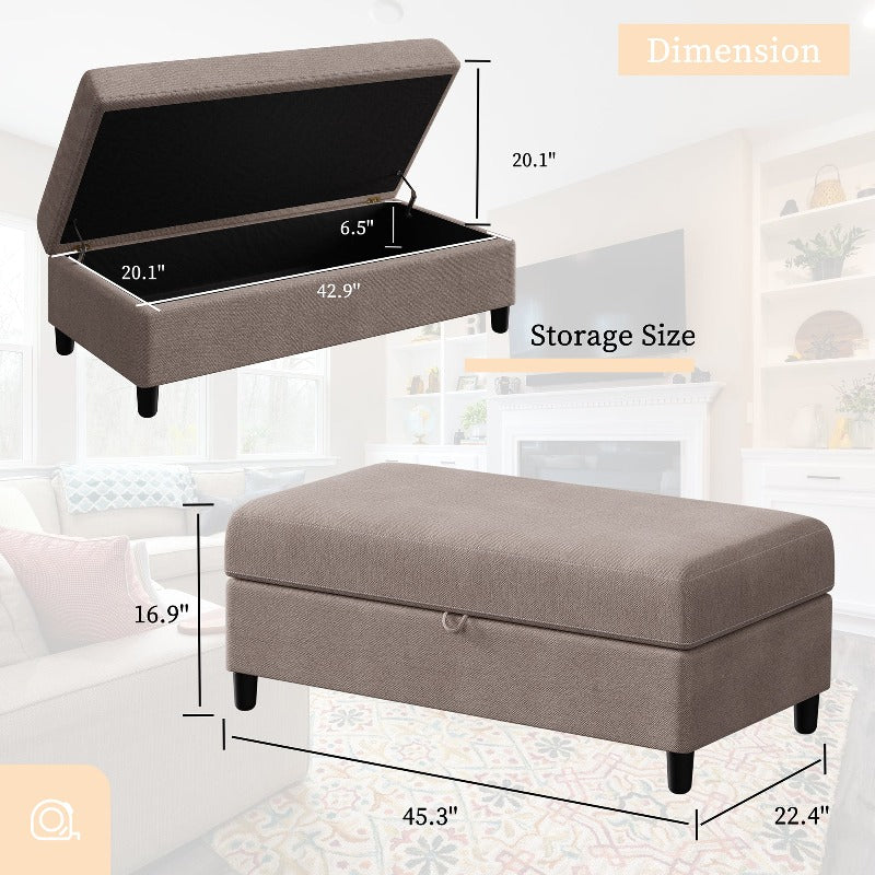 Walsunny Long Storage Ottoman