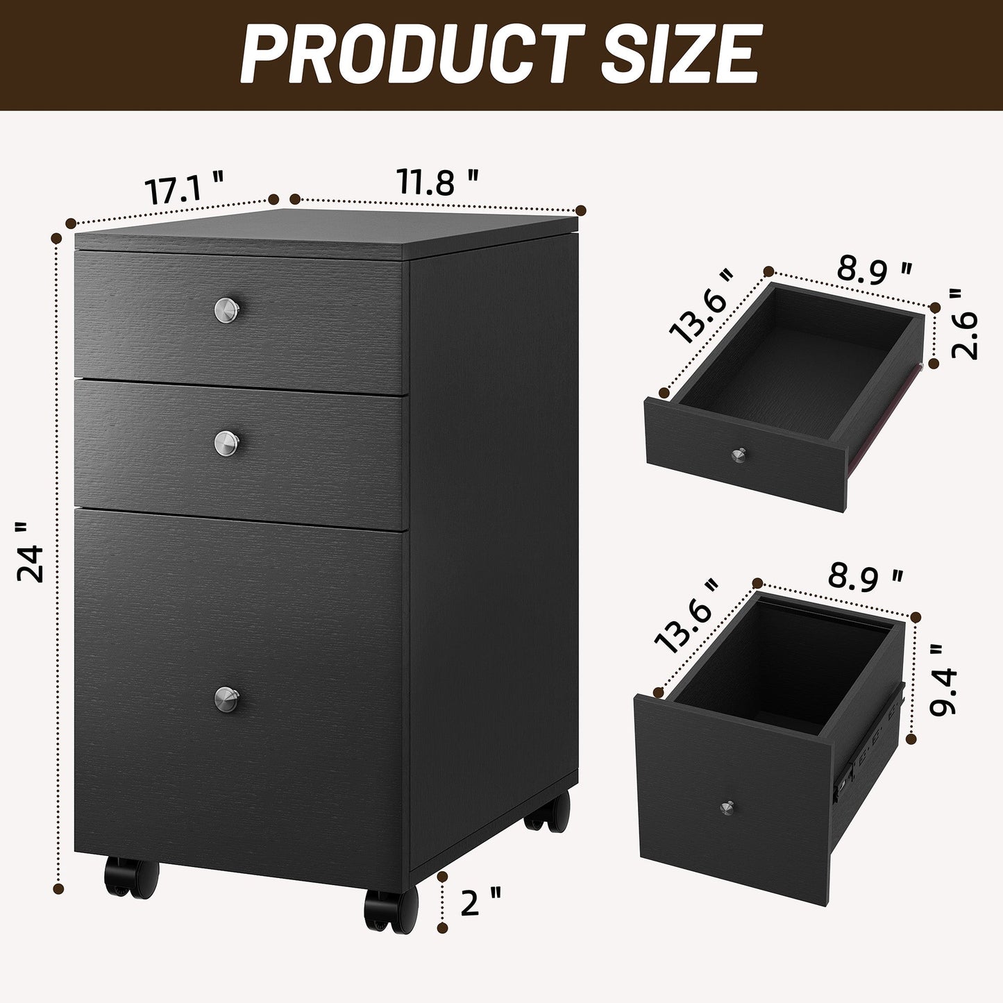 Walsunny Home  Cabinet with Adjustable Shelf,Wooden Storage Cabinet with 3 Drawers,Modern Farmhouse Coffee Bar Cabinet with Storage for Living Room