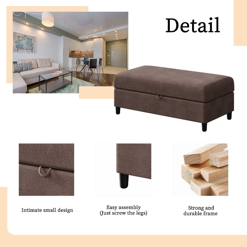 Walsunny Long Storage Ottoman
