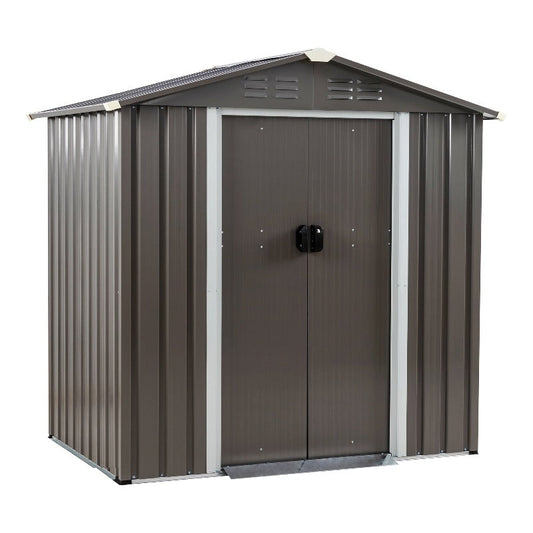 Walsunny Outdoor Steel Storage Shed, Metal Garden Shed