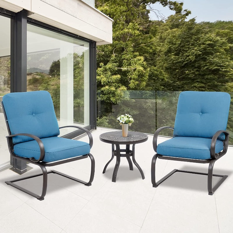 metal spring outdoor chairs