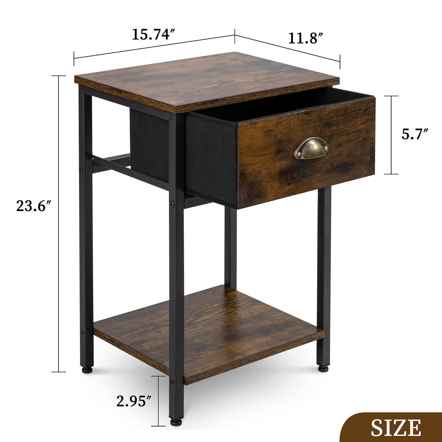 Walsunny Bedside Table & Nightstand