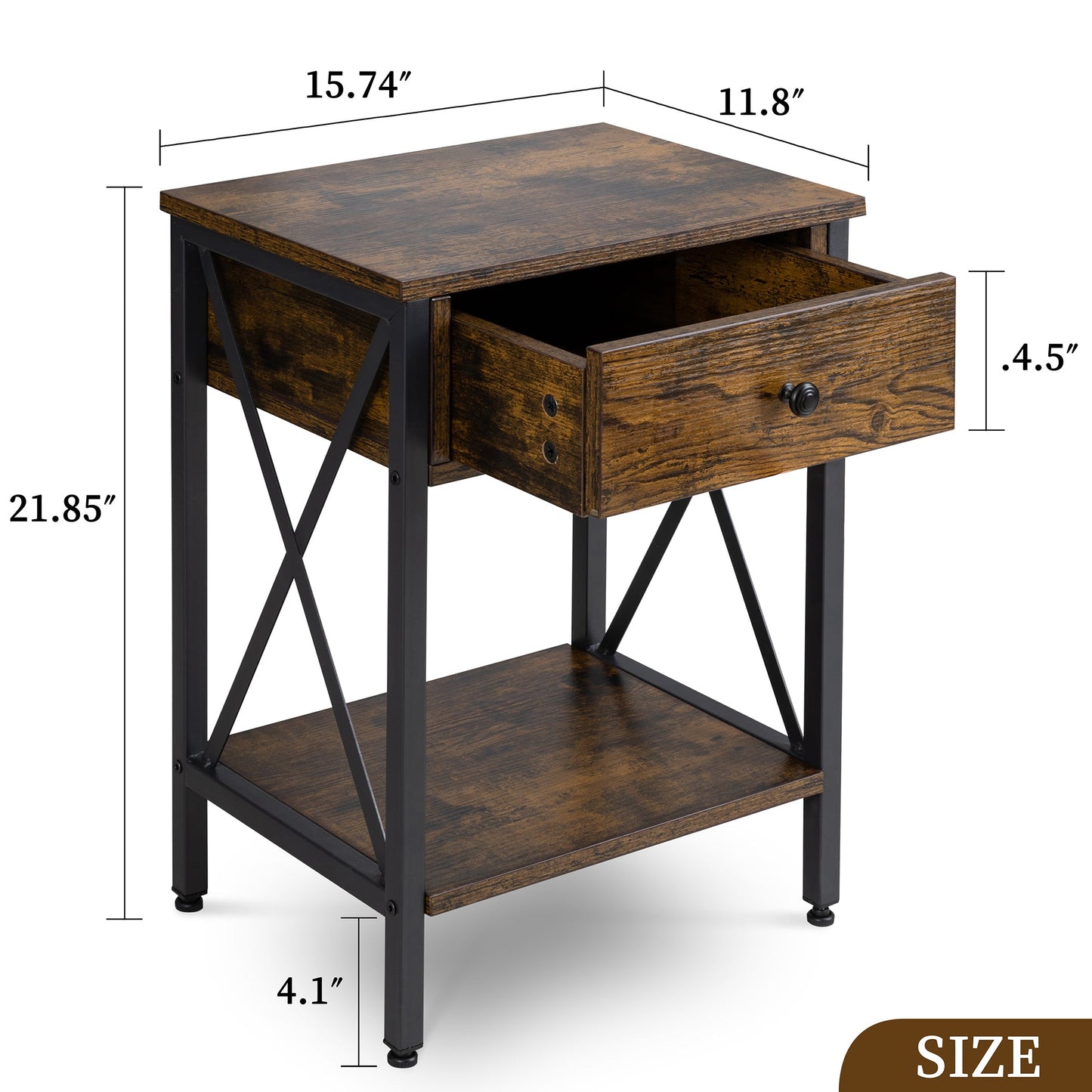 Walsunny Bedside Table & Nightstand
